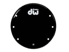 Tête de résonance pour grosse caisse DW 20" avec ventilation, noir brillant