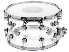Caisse claire DW 8" x 14" Design Series en acrylique transparent