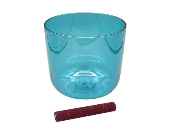 Sela Percussion 5.75” Infinity Crystal Singing Bowl in G4 432 Hz Cyan