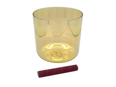 Bol chantant en cristal Infinity de Sela Percussion de 6,25 po en mi4 440 Hz Jaune sable