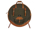 Tackle Waxed Canvas Backpack 22" Cymbal Bag Forest Green/Saddle Tan