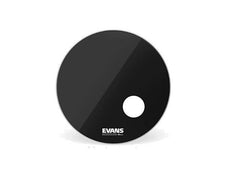 Peau de grosse caisse résonante noire Evans EQ3 22"