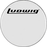 Ludwig 24" Clear Powerstroke 3 Bass Drum Head Block Logo