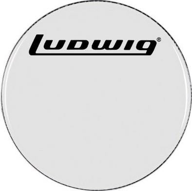 Ludwig 24" Clear Powerstroke 3 Bass Drum Head Block Logo