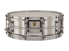 Caisse claire Ludwig 5x14 chromée sur laiton avec cosses tubulaires