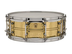 Caisse claire Ludwig 5x14 en laiton martelé avec cosses tubulaires