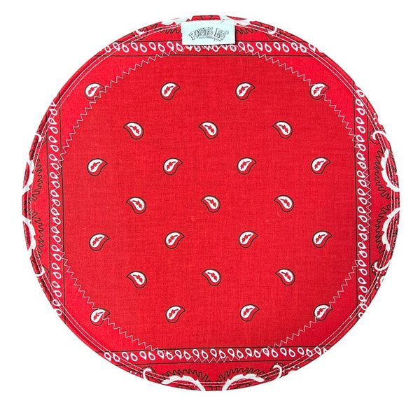 Roots 13" Solid Red Bandana